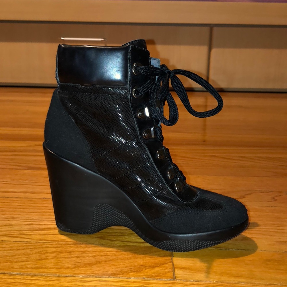 DKNY wedge booties